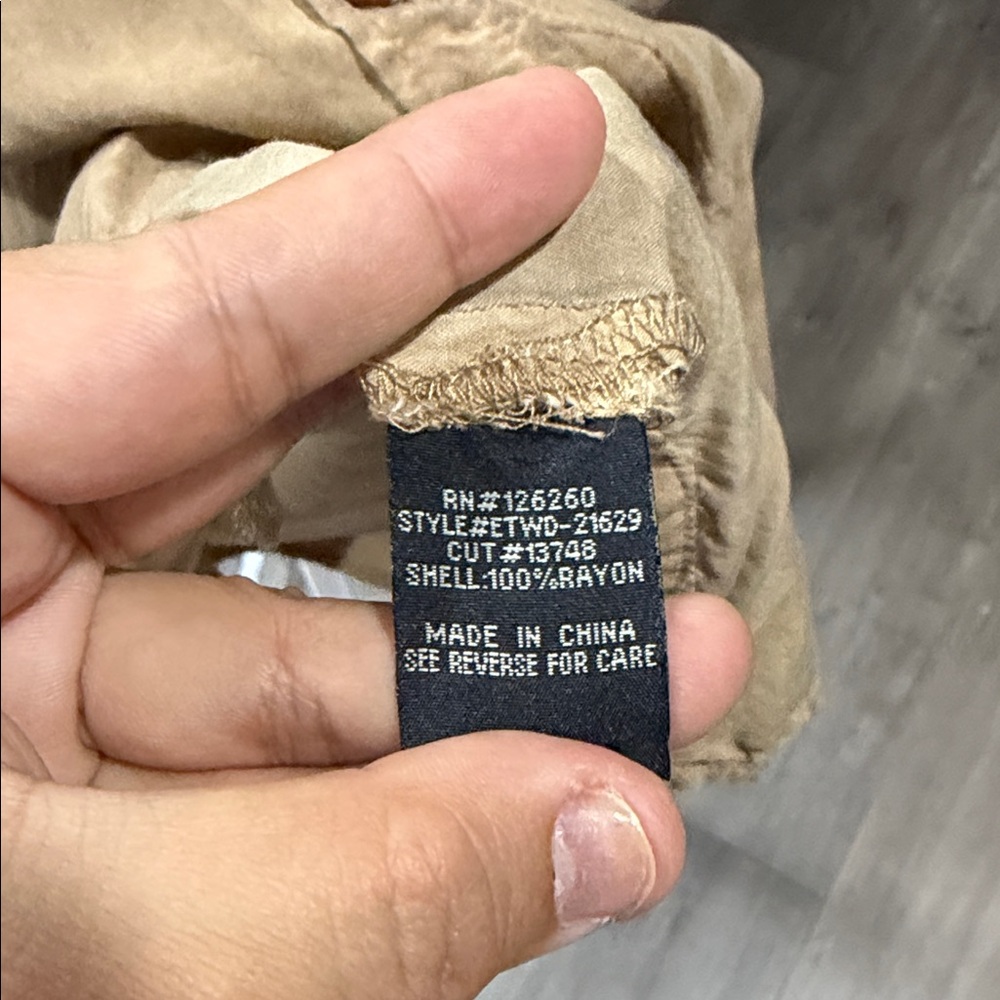 Velvet Heart Tan Button Down Shirt - Picture 9 of 10